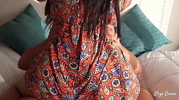 Play My big-assed friend visits me in a short dress and we fuck hard without a condom!! I finish it inside
