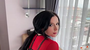 Play Naughty Brunette Deepthroats and Rough Fucks till Cum in Mouth POV