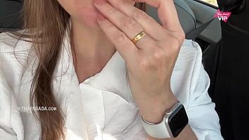 Play Masturbating in the car in the middle of the street and letting a stranger see
