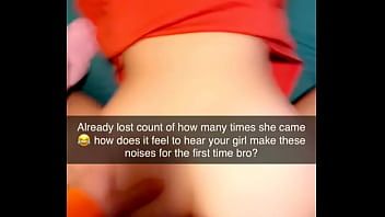 Play Rough Cuckhold Snapchat sent to cuck while his gf cums on cock many times