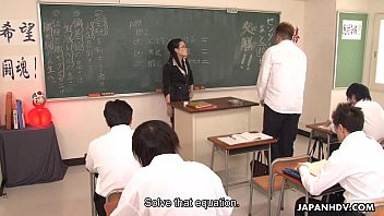 Play Naughty teacher sucking off her stupid student's hard cock