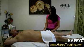 Play Asian puts her hand under a towel
