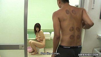 Play Asian slut made to pee before the pervy dude