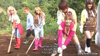 Play Asian farm bitches getting fucked in that garden orgy
