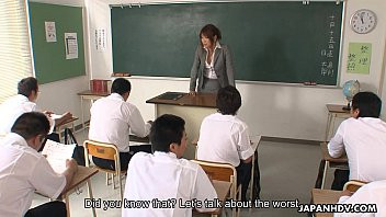 Play Nasty Asian teacher sucking and blowing her students