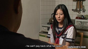 Play Asian teen clearing her father's debt with sex