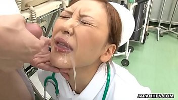 Play Nurse sucks off the doctor and gets spunked all over her face