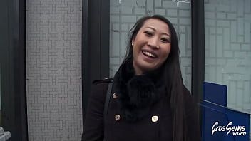 Play Sharon Lee, horny Vietnamese, chains plug and cock in her ass
